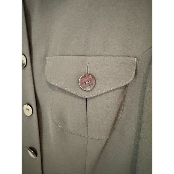 Vintage 90s Ann Taylor Loft Long Sleeve Black Dress, size 12 - Picture 6 of 15